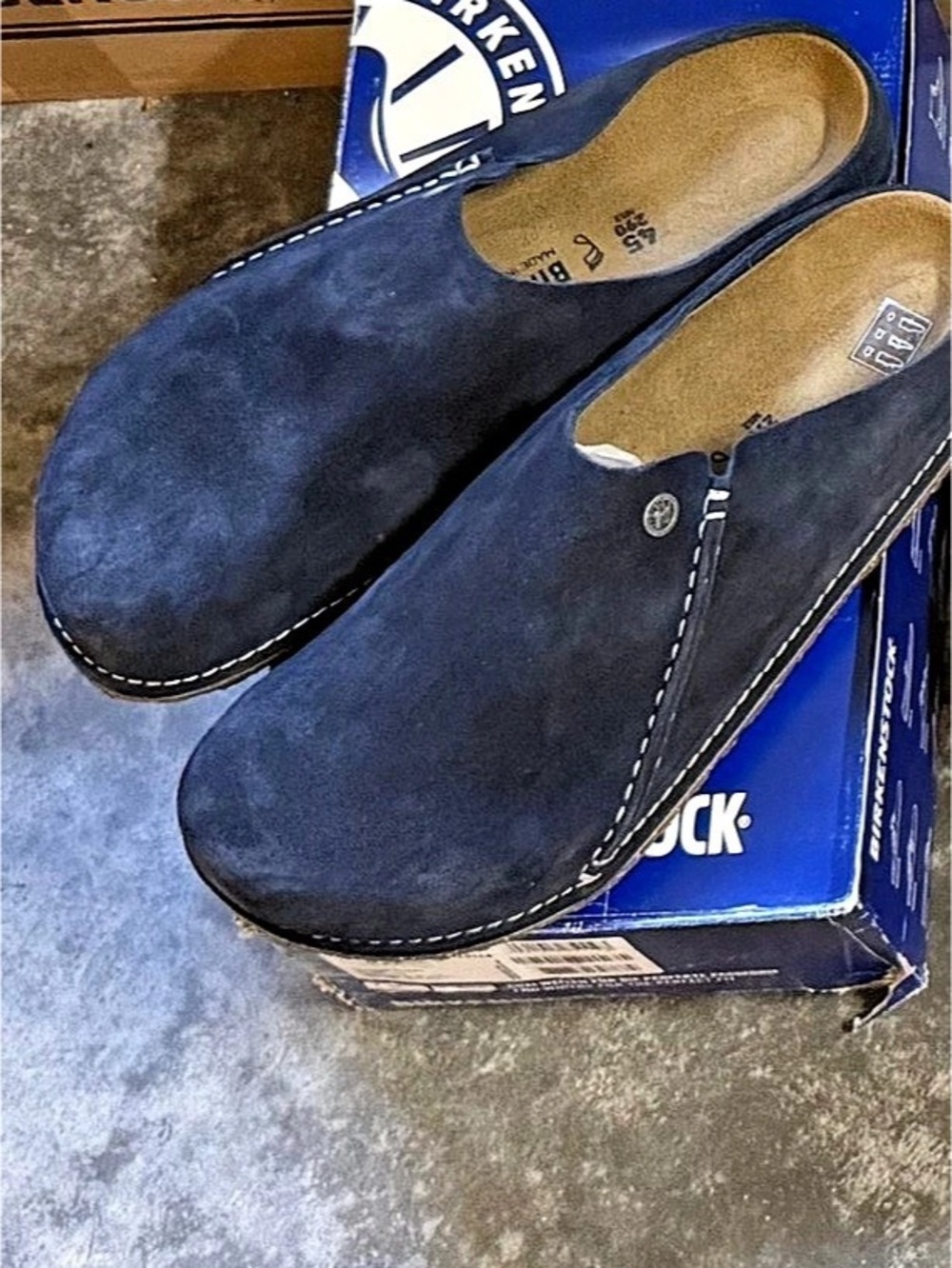 Birkenstock Zermatt Suede Clogs in Blue US 12